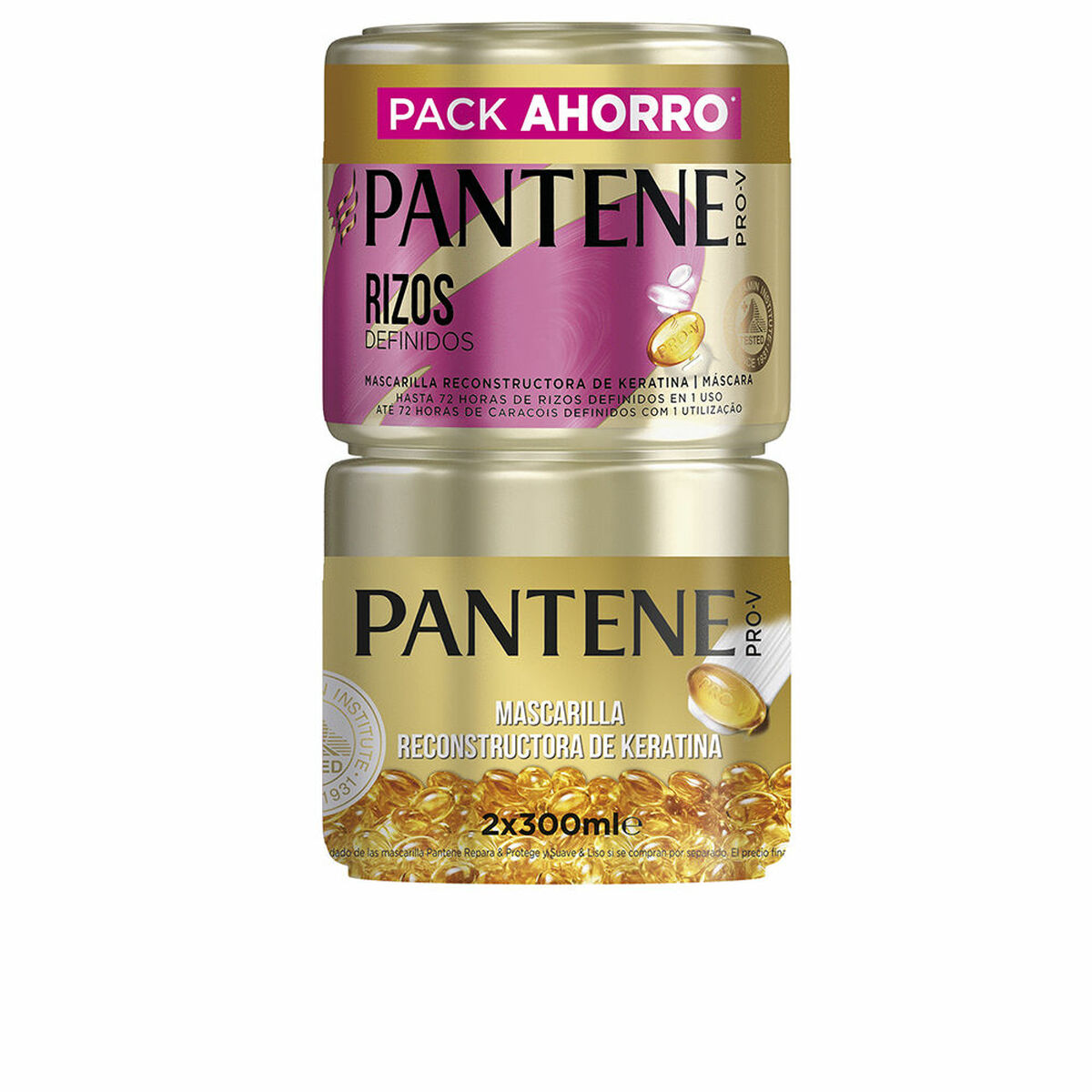 Maschera per Capelli Pantene 300 ml 2 x 300 ml Capelli ricci